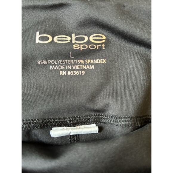 BEBE SPORT WOMENS SEXY SMOOTH STRETCH BIKE SHORTS Red BANDANNA BLACK Paisleys L - Picture 6 of 6